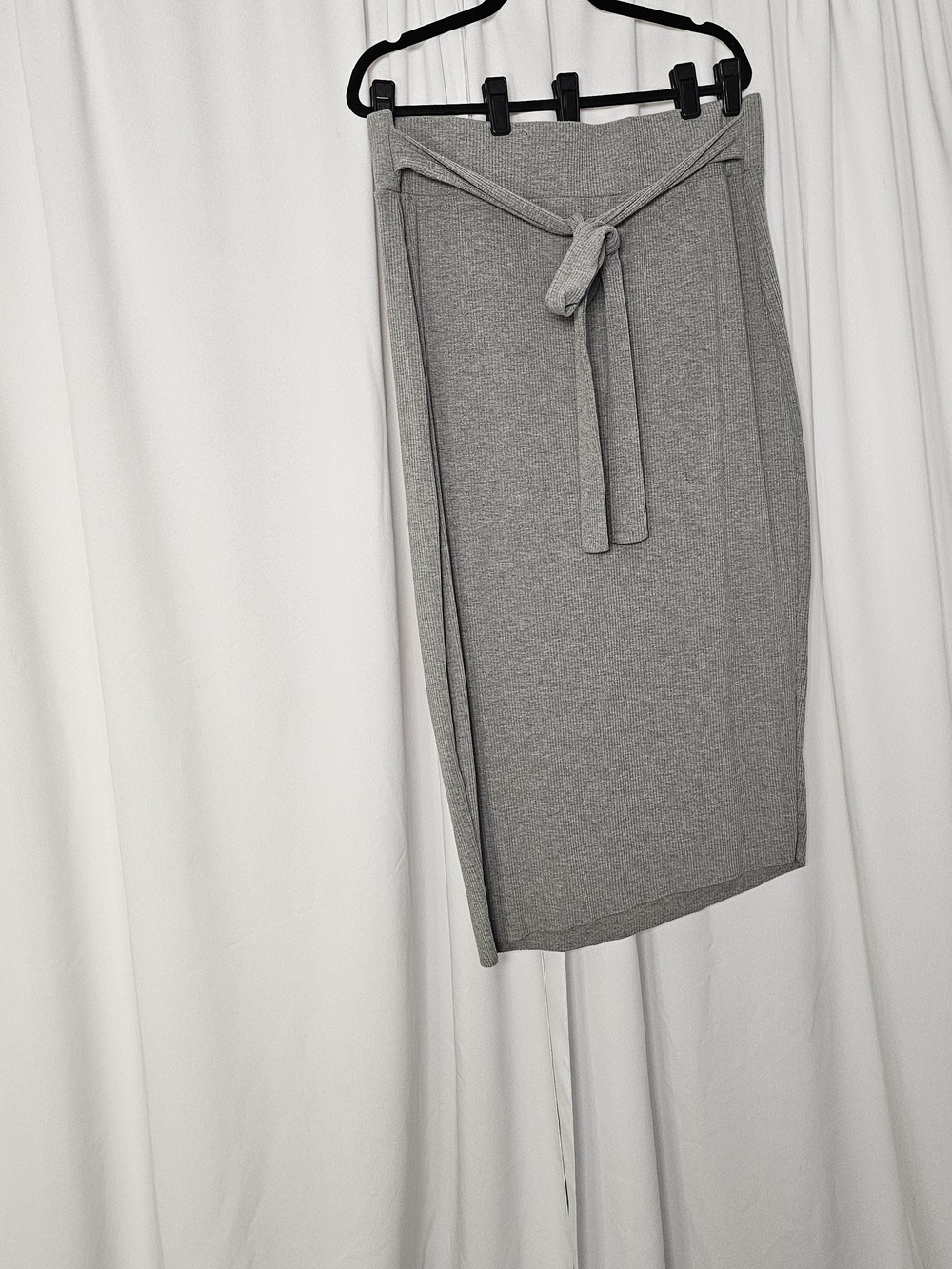 Fashion to Figure Light Gray Off-Shoulder Midi Skirt Set - Picture 3 of 8